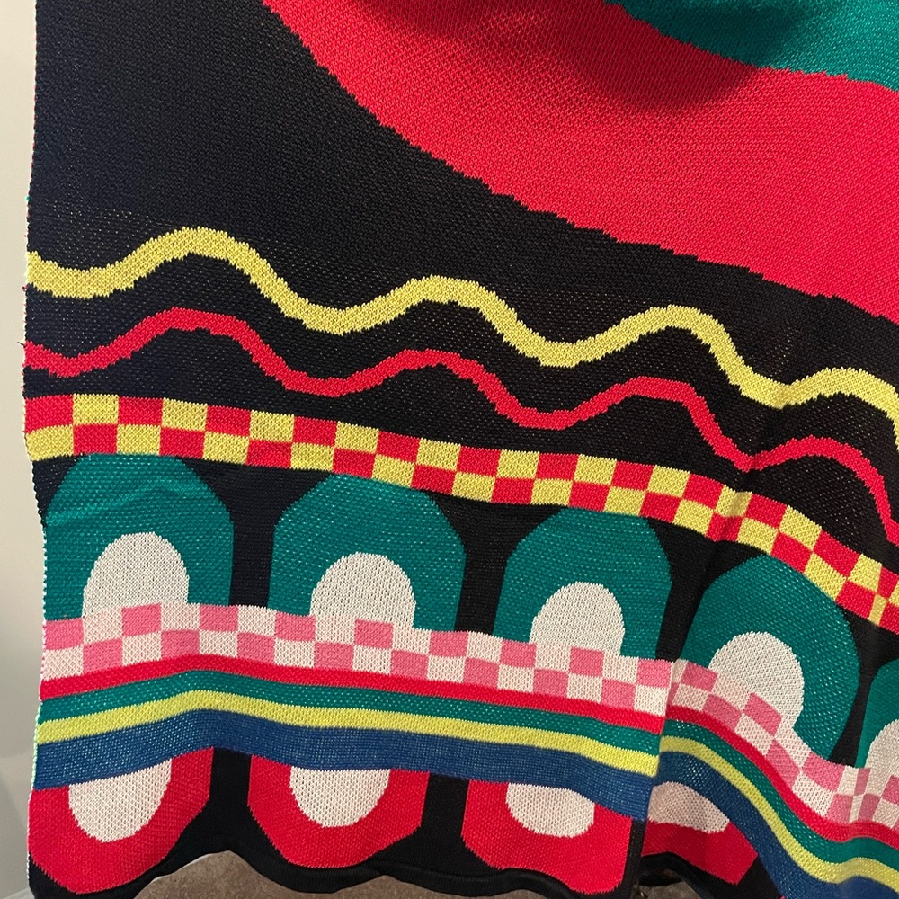 Colorful Patterned Poncho - Picture 4 of 4